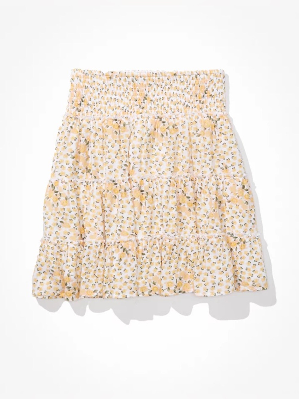 NWT AE Floral Smocked Tiered Mini Skirt - Picture 3 of 8